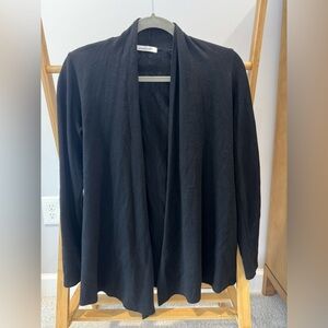 Women's Black Open Front Cardigan